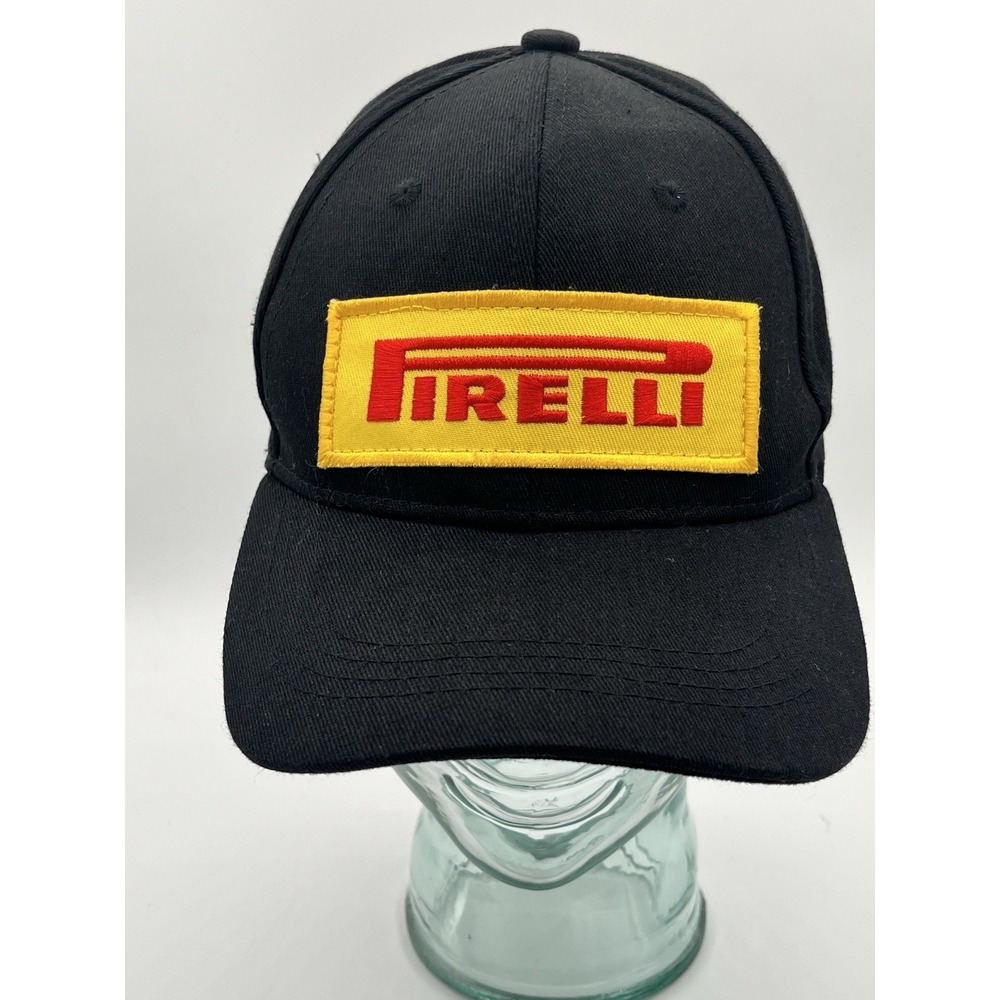 Pirelli Tires Official Merchandise Black Hat/Cap Embroidered Logo Adjustable